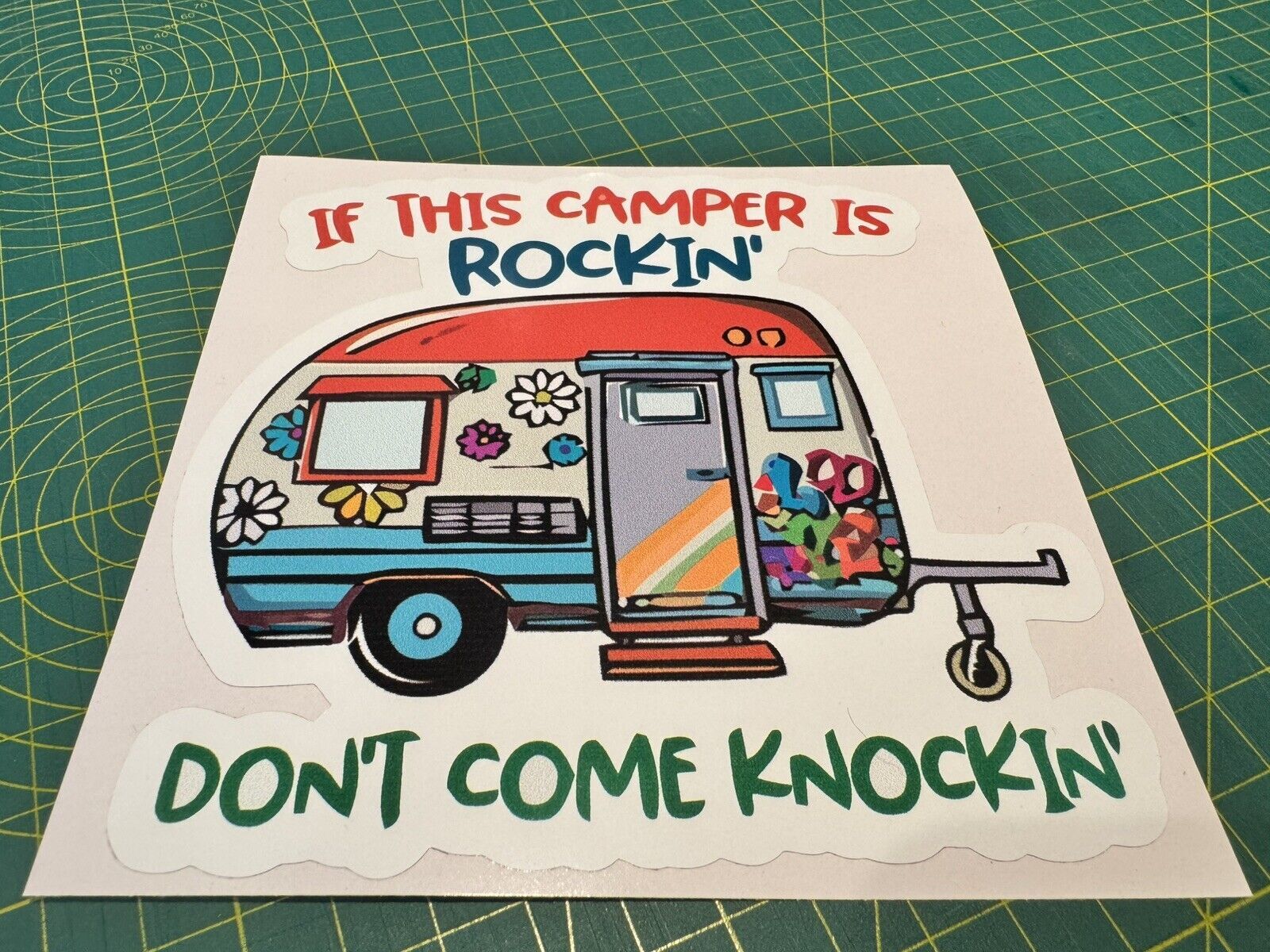 If this camper is a rockin, Dont come knockin - vinyl decal / sticker