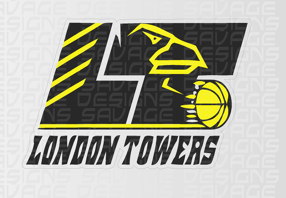 London Towers Basketball Styled - Printed Vinyl Sticker