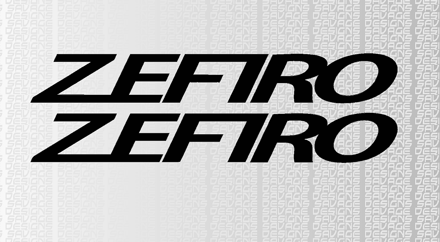 Roller Team Zefiro Motorhome Decal - Stickers - Any Size - Any Colours Black