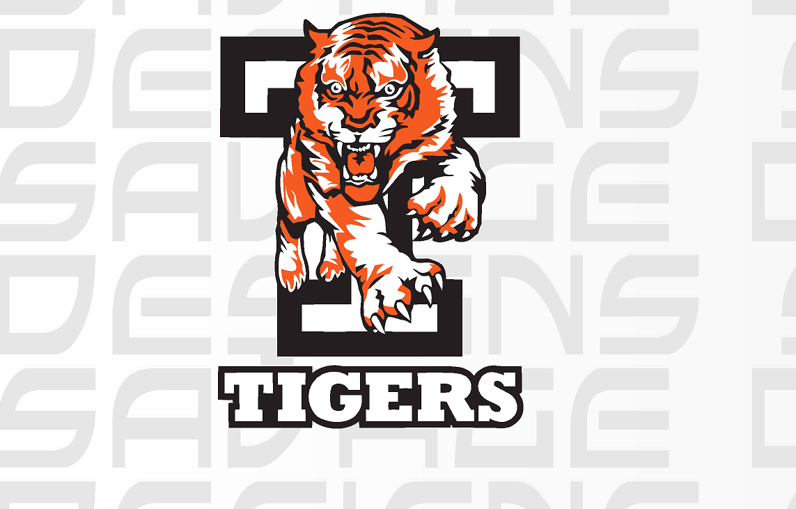 Telford Tigers Ice Hockey car bumper sticker / wall decal
