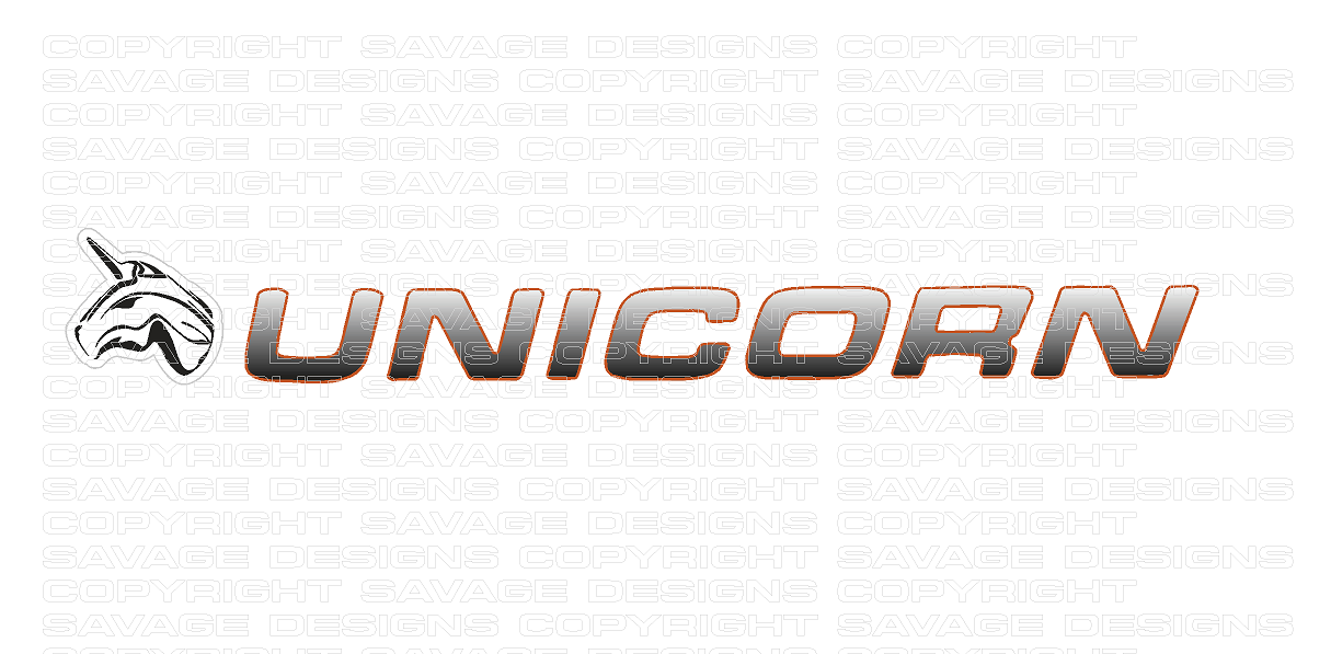 1 x Bailey unicorn logo with burnt orange / Caravan Decal/Stickers / Any Size