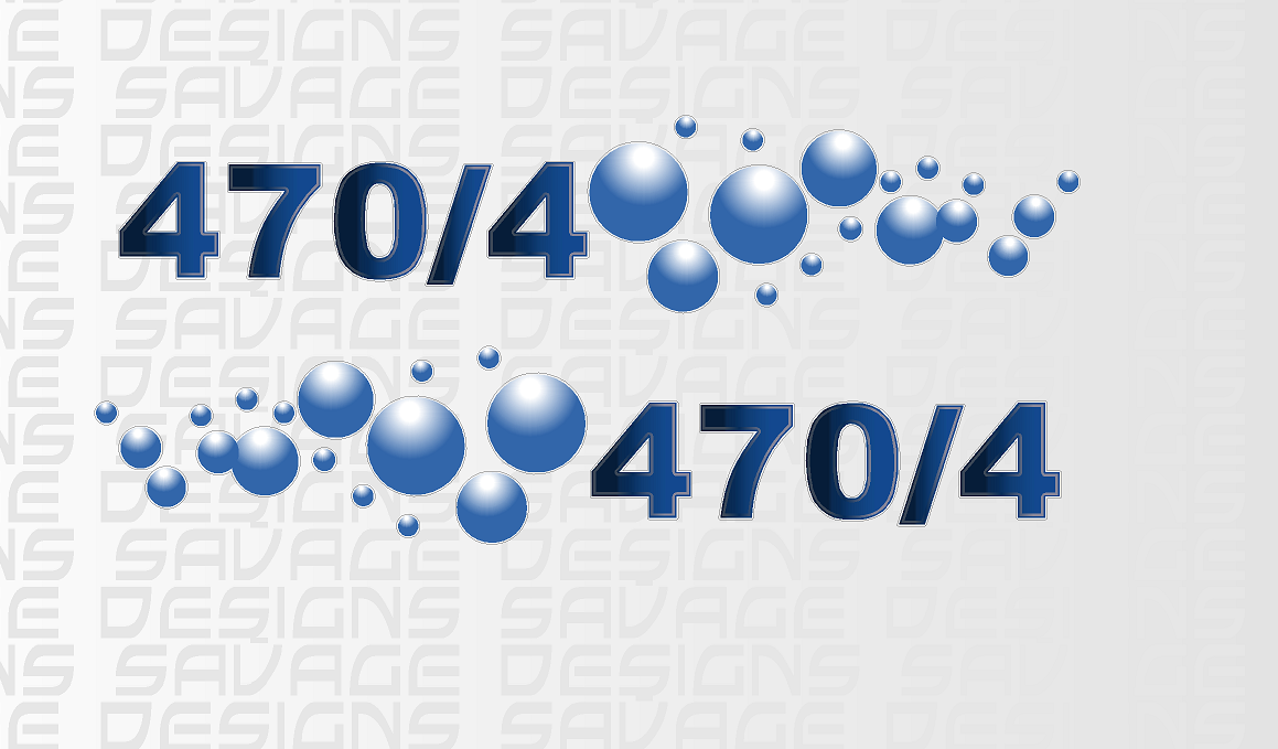 Bailey RANGER series 5 470/4 caravan side decals with bubbles