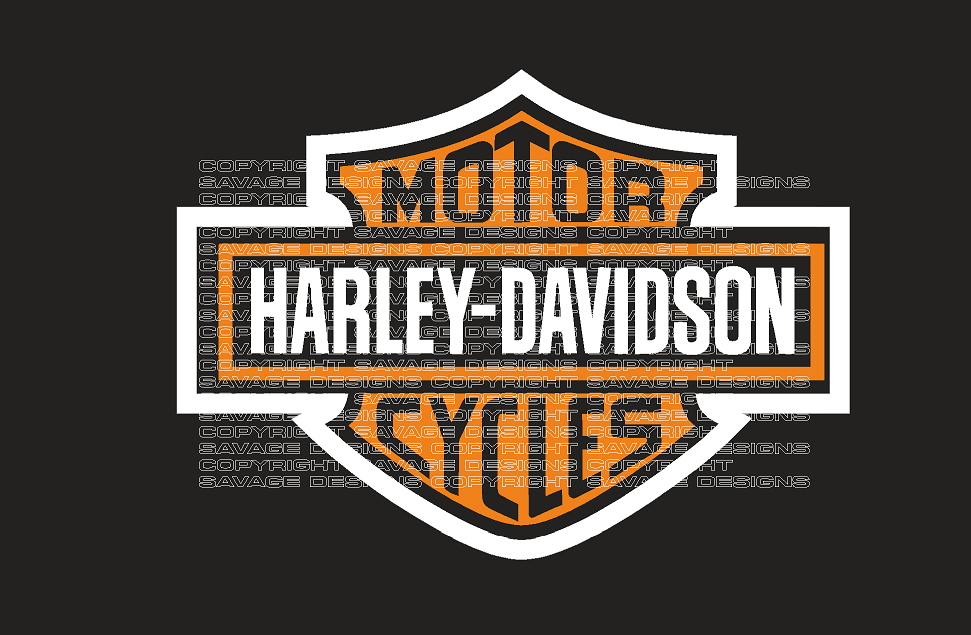 Harley Davidson bar & shield decal / sticker reproduction ANY SIZE