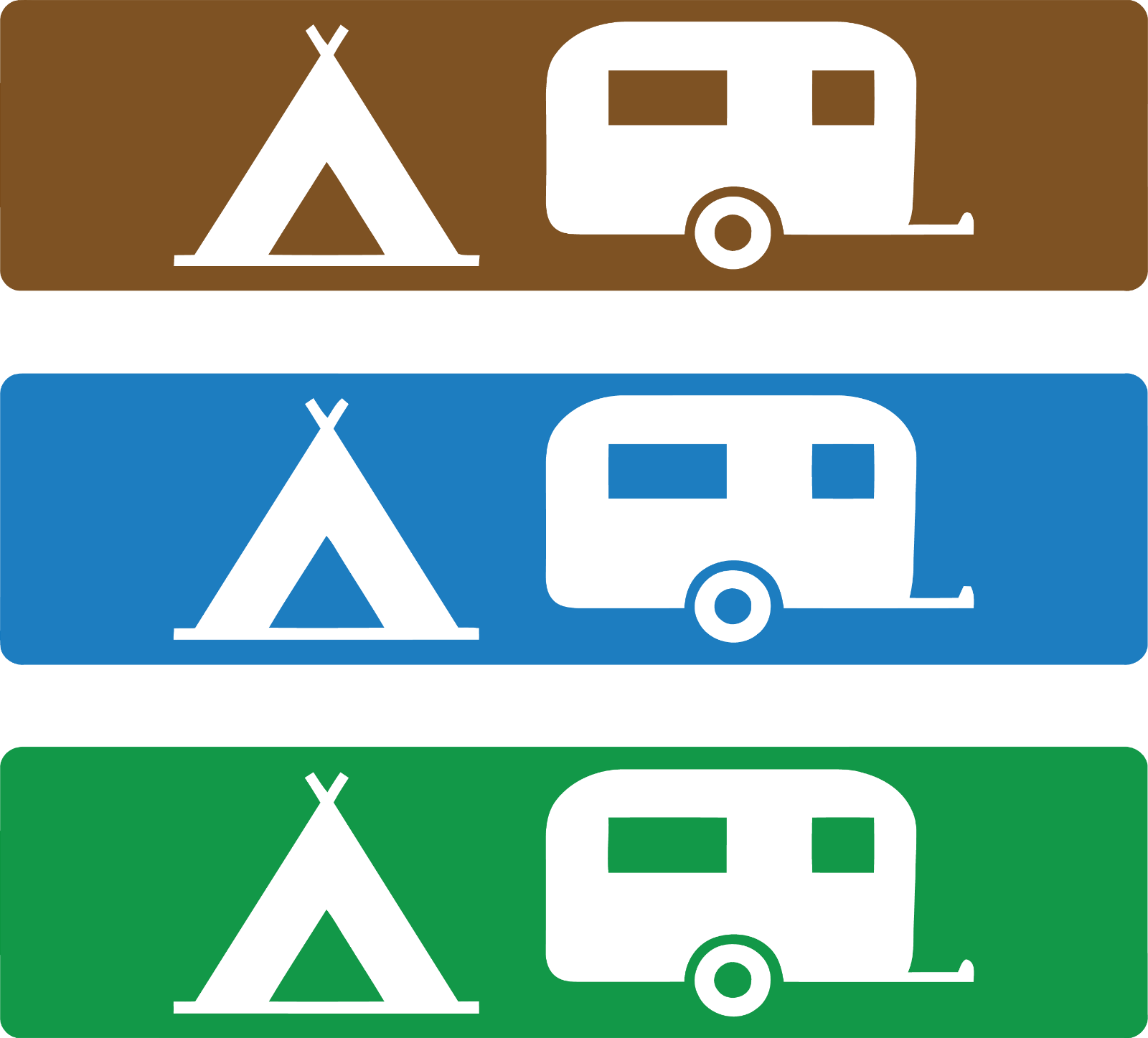 Caravan And Camping Site Sign Decals - Various Sizes / Colours