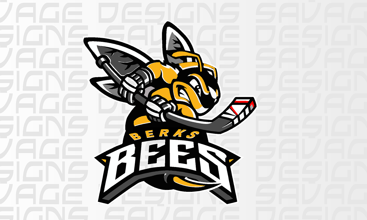 Berkshire Bees "Inspired Style" Ice Hockey car bumper sticker / wall decal