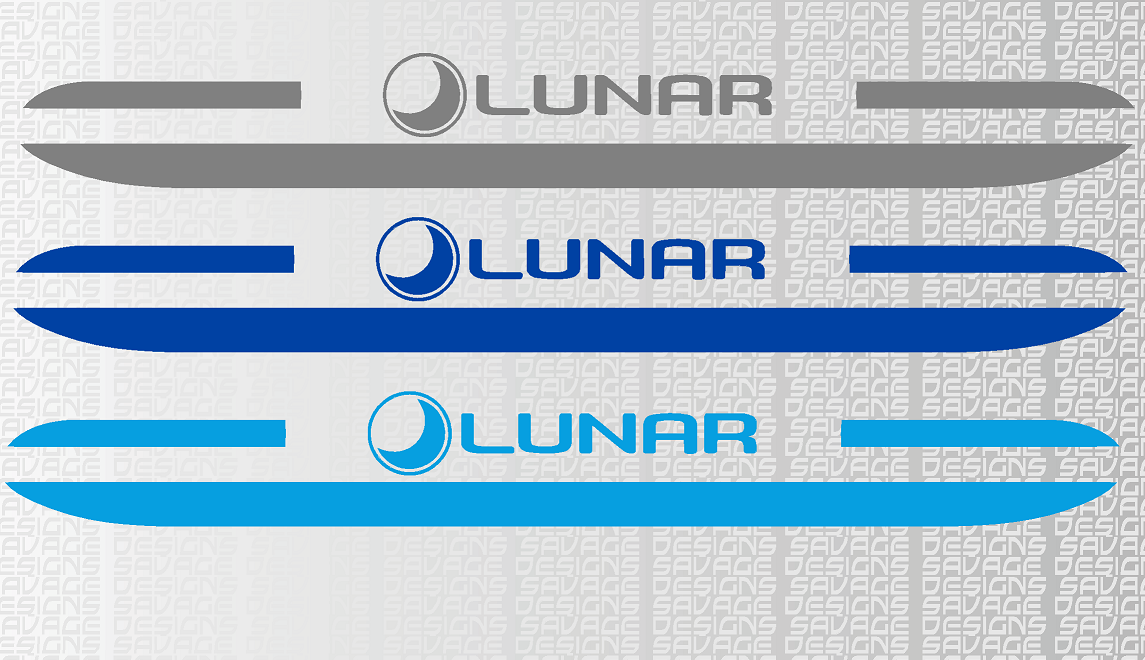 Lunar Front and Rear Logo Decal / Stickers Pack Caravan Decals - 2 Pack
