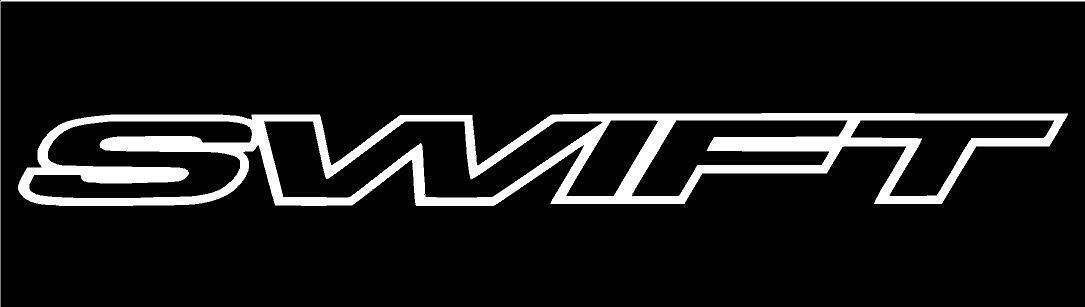 Swift Challenger Caravan White Outline Decal 58 x 5 cm (any size available)