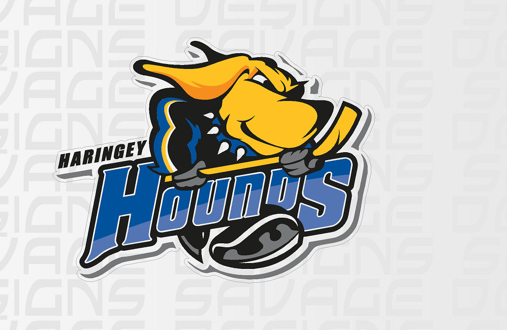 Haringey Hounds Ice Hockey Crest car bumper sticker / wall decal