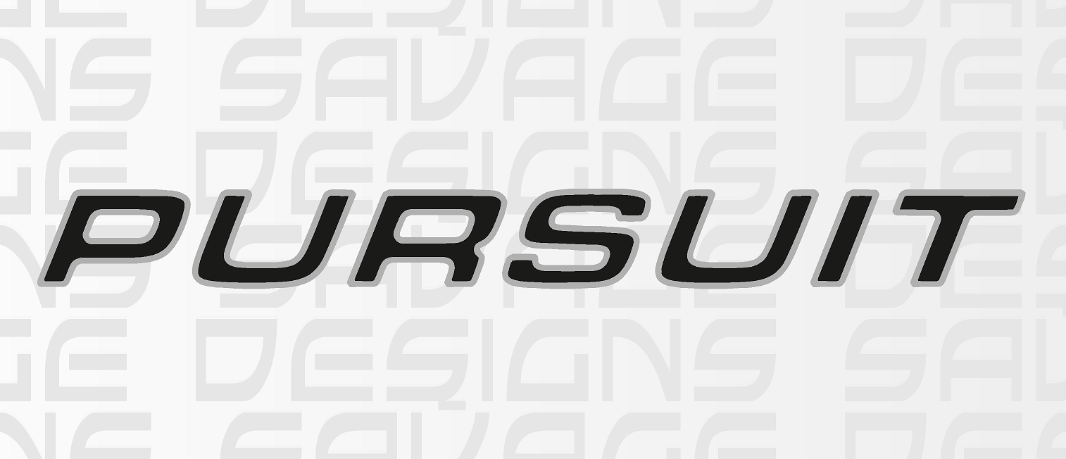 1X PURSUIT Caravan Decals Sticker Black and Grey various sizes