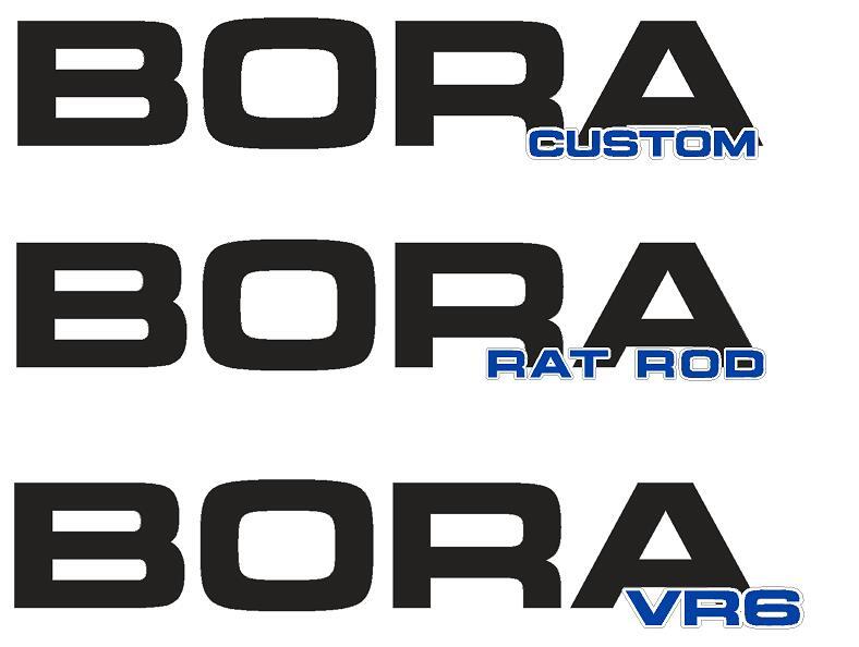 VW Bora (Custom / Rat Rod / VR6) decals / Any Colour / Any Size