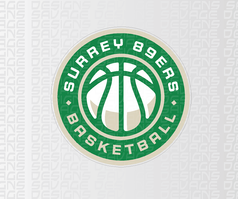 Surrey 89ers Basketball Styled - Printed Vinyl Sticker