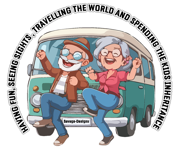 Spending The Kids Inheritance, Dancing In Front of Motorhome Camper Decal Vinyl