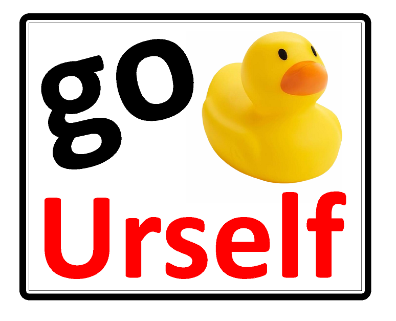Go Duck (f uck) Yourself - Car Stickers - Campervan Decals - Bumper Stickers.