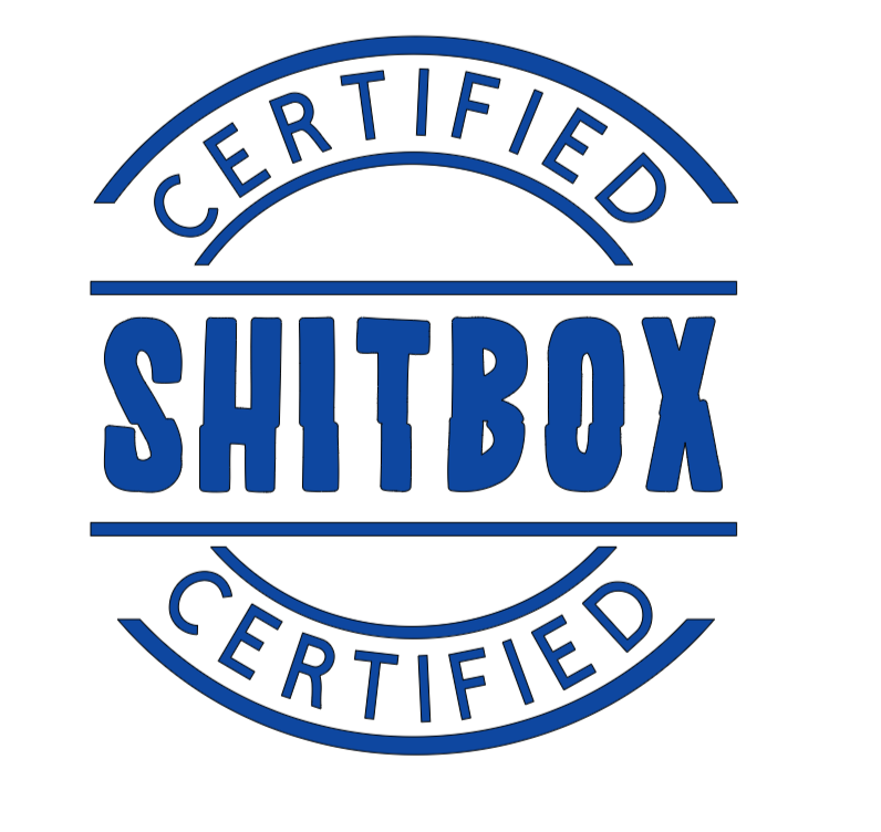 Certified Shitbox - 110 x 100 vinyl car / van bumper sticker