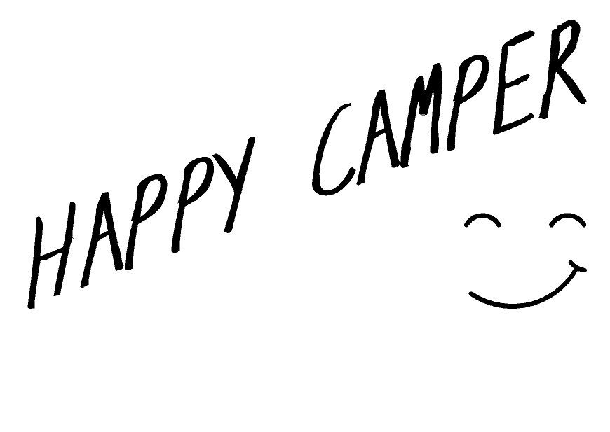 Happy Camper Caravan/Motorhome Decal / Sticker