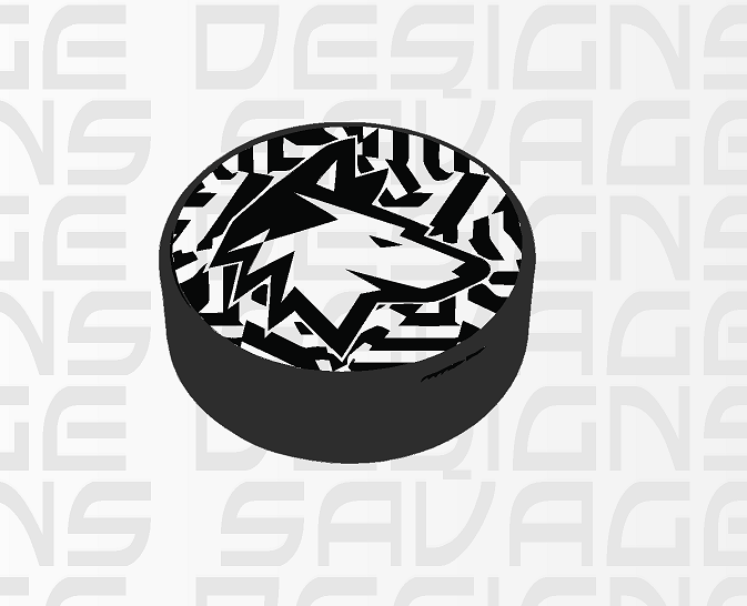 Haringey Huskies Ice Hockey Puck 2 car bumper sticker / wall decal
