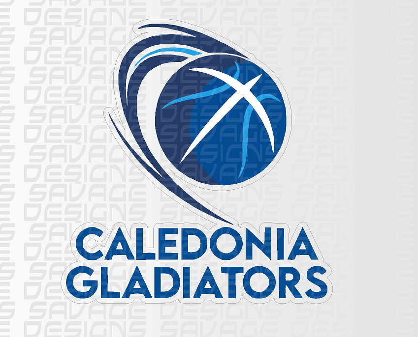 Caledonia Gladiators Basketball Styled - Printed Vinyl Sticker