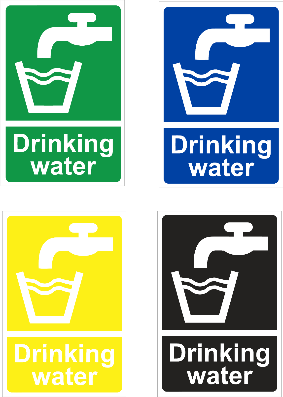 Drinking Water Vinyl Decals - Various Sizes / Colours