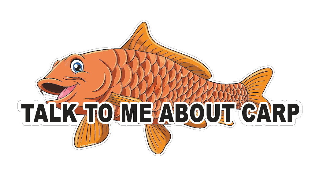 Talk To me About CARP vinyl decal / fishing sticker 15 x 7cm vinyl decal
