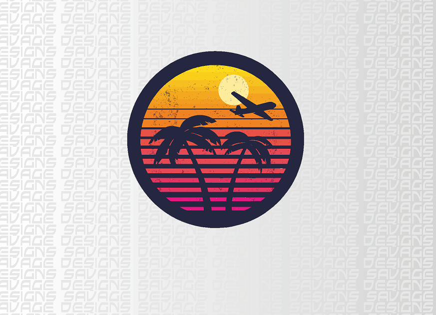 Orange Palms Motorhome / Camper / Caravan Decals / Stickers Various Sizes