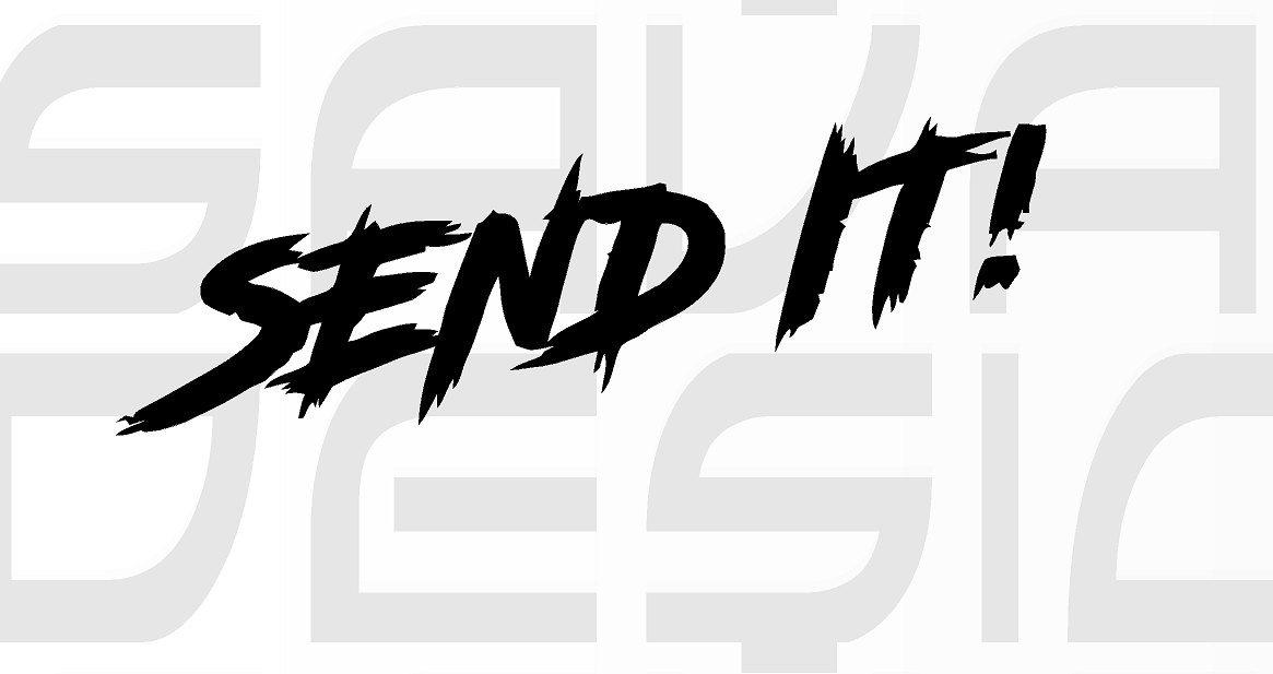 SEND IT ! - LARGE ! - Car / Van Sticker Decal - Funny Gift- Any Size or Colour
