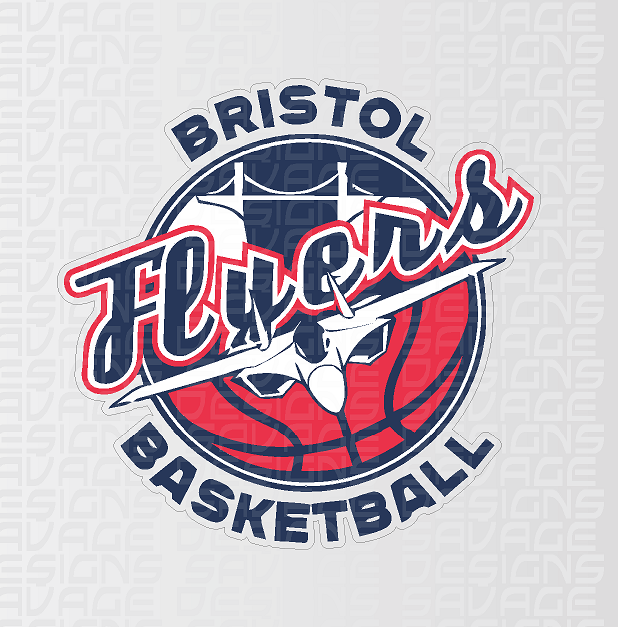 Bristol Flyers Basketball Styled - Printed Vinyl Sticker