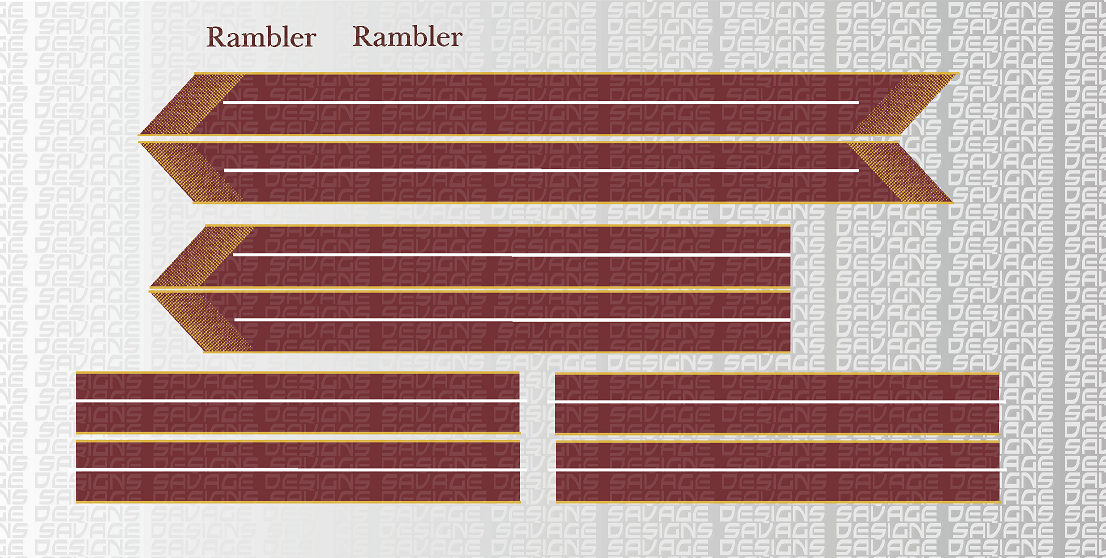 Talbot Rambler Lower Side Decals 2 Sides