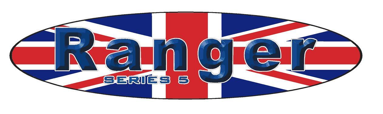 Ranger Series 5 Caravan Roof Height decal Custom With Union Jack (PAIR)