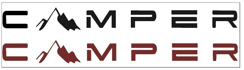 Camper Van PAIR Sided Large Decals - Stickers Decal Graphic