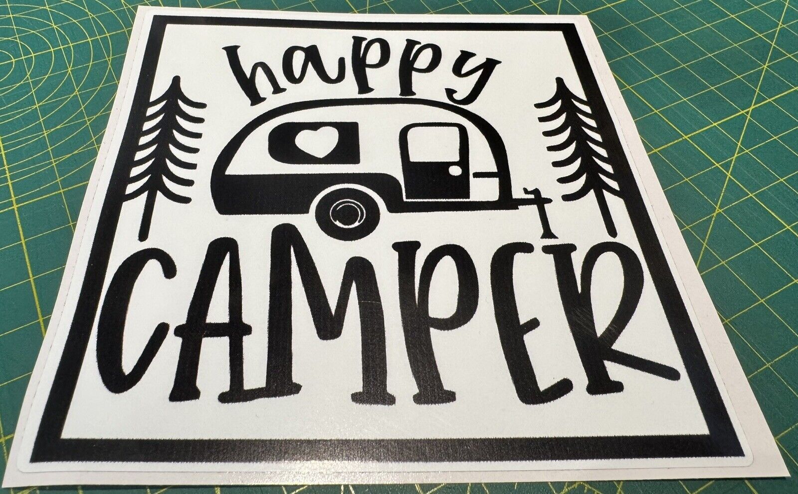Happy camper - Motorhome / Camping, Caravan - vinyl decal / sticker
