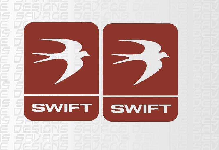 2 x Swift Logo Caravan Sticker/Decal Set - 2 Stickers - Choice of Colours